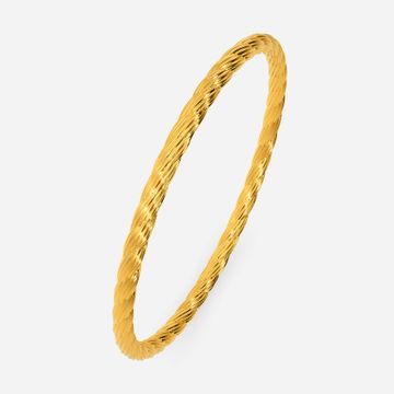 Hollow Stripes Gold Bangles