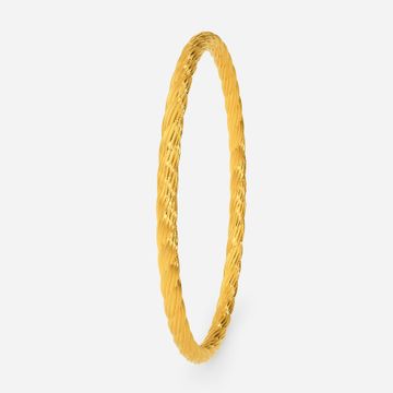 Hollow Stripes Gold Bangles