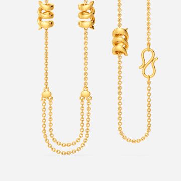 Sleek Swirls Gold Chains