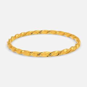 Hollow Edgy Gold Bangles