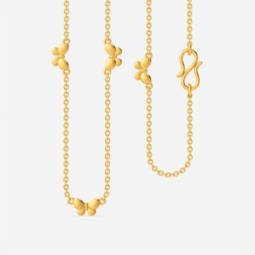 Dancing Butterfly Gold Chains