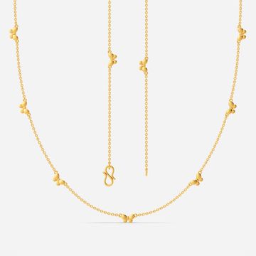 Dancing Butterfly Gold Chains