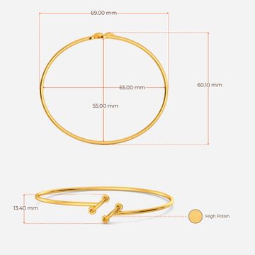 Entwined Gold Bangles