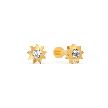 White Power Diamond Earrings