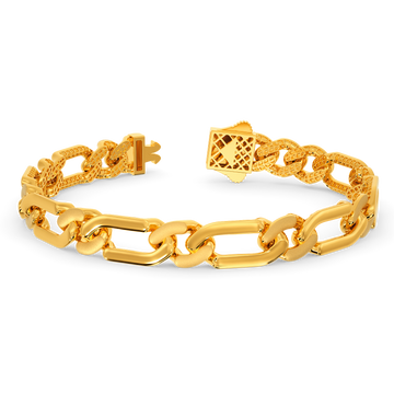 Chained Space Gold Bracelets For Men