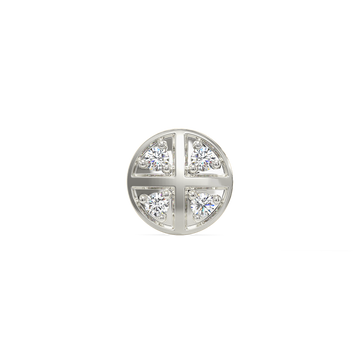 Hip Cross Diamond Earrings For Men