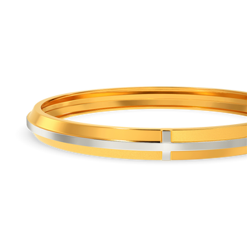 Signatured Gold Bangles For Men