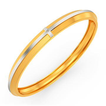 Signatured Gold Bangles For Men