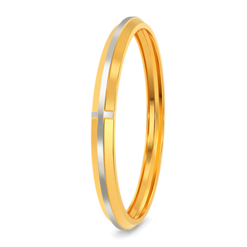 Signatured Gold Bangles For Men