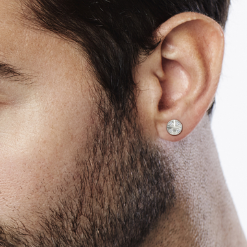 Hip Cross Diamond Earrings For Men