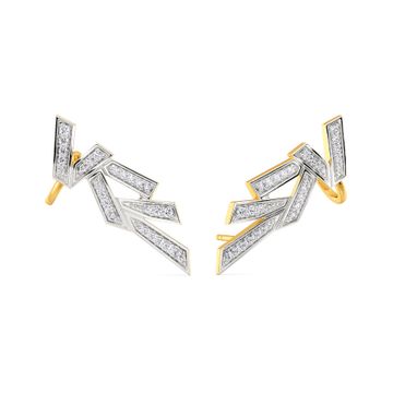 Contemporary Poise Diamond Earrings