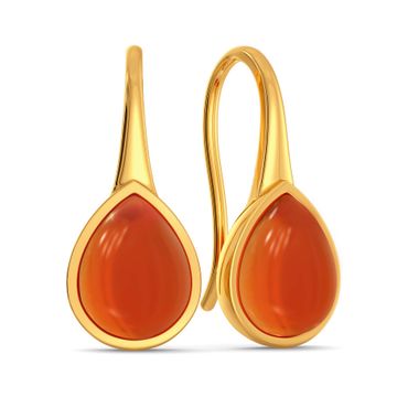 Coral Chords Gemstone Earrings