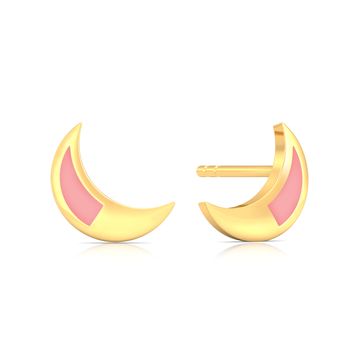 Rose Moon Rising Gold Earrings