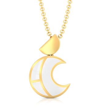 Ivory Moon Gold Pendant
