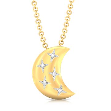Moon Star Diamond Pendants