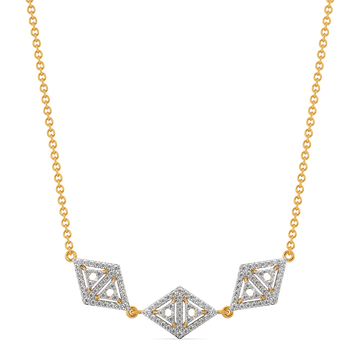 Retro Chequers Diamond Necklaces