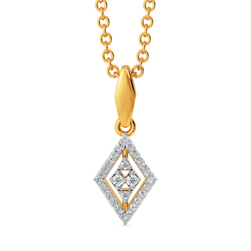 Retro Chequers Diamond Pendants