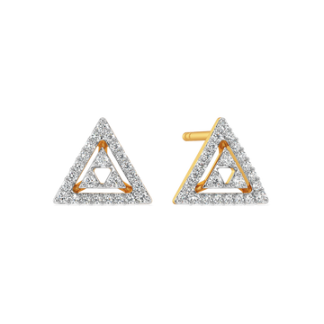 Retro Chequers Diamond Earrings