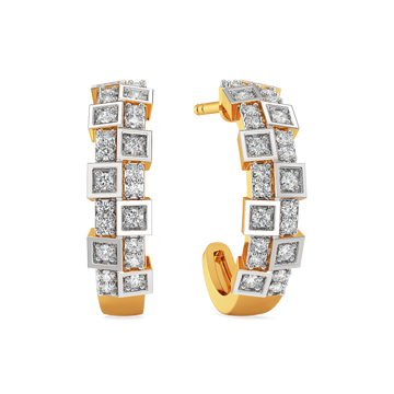 Retro Modern Diamond Earrings