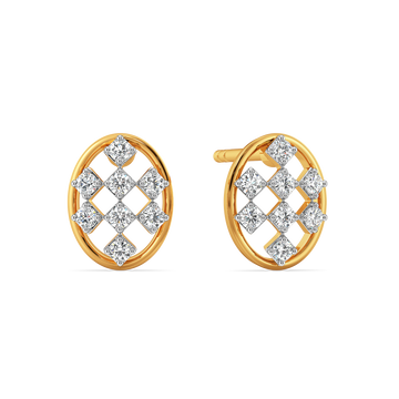 Redefining Checks Diamond Earrings