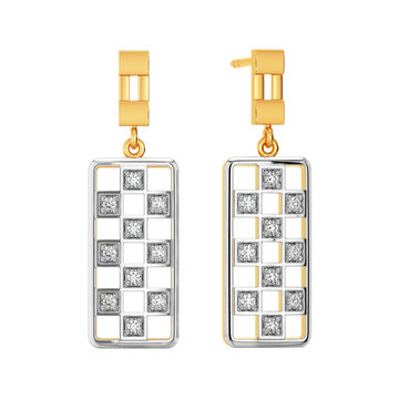 Just Checkin Diamond Earrings