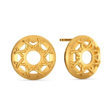 Stitch in Time Gold Earrings