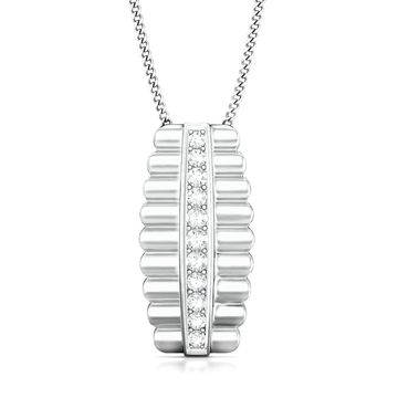 Ribbed Aisle Diamond Pendants
