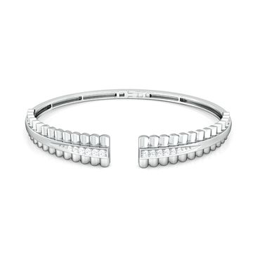 Ribbed Aisle Diamond Bangles