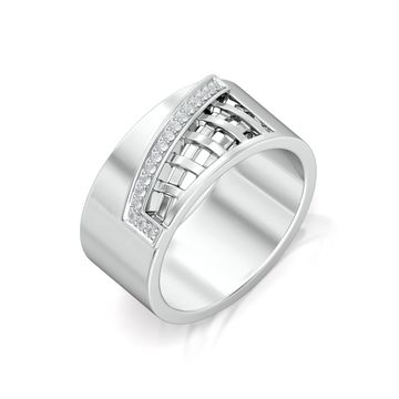 Cross-Hatch Diamond Rings