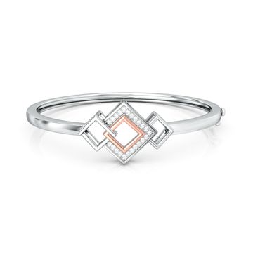 Square Interlock Diamond Bangles
