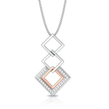 Square Interlock Diamond Pendants