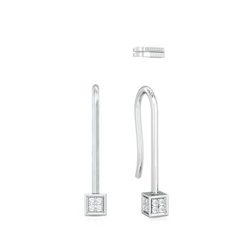 Dice Logic Diamond Earrings