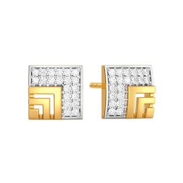 Pair the Square Diamond Earrings