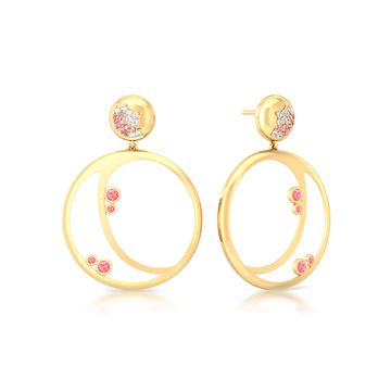 Pink Champagne Gemstone Earrings