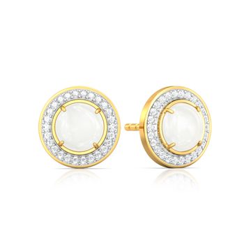 Snow Moon Diamond Earrings