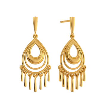 Nazaakat Drops Gold Earrings