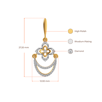 Zewar Swirl  Diamond Earrings