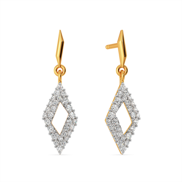 Modern Flair  Diamond Earrings