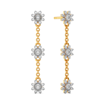 Whimsical Chintz Diamond Earrings