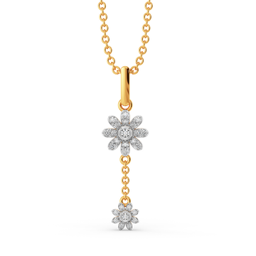 Whimsical Chintz Diamond Pendants