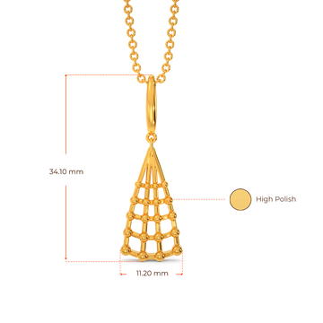 Mesh Shine Gold Pendants