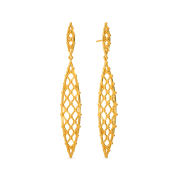 Slay In Sparkles Gold Earrings