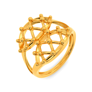 Slay In Sparkles Gold Rings