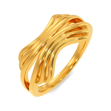 Summer Drape Gold Rings
