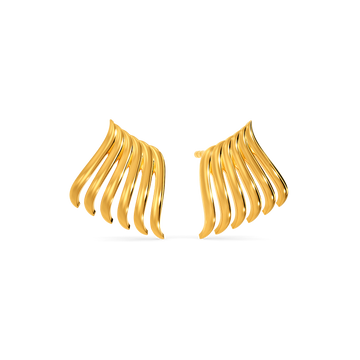 Summer Drape Gold Earrings