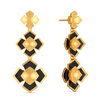 Floral Twilight Gold Earrings