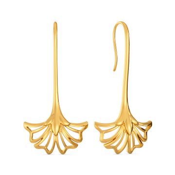 Dusky Petals Gold Earrings