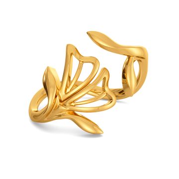 Dusky Petals Gold Rings