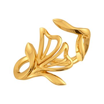 Dusky Petals Gold Rings