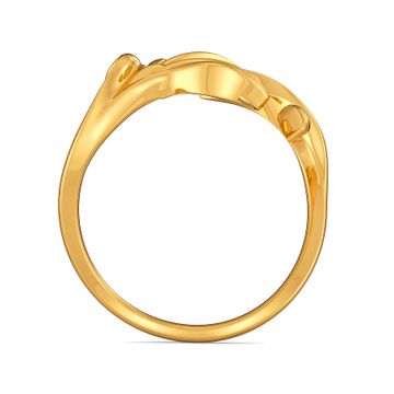 Dusky Petals Gold Rings
